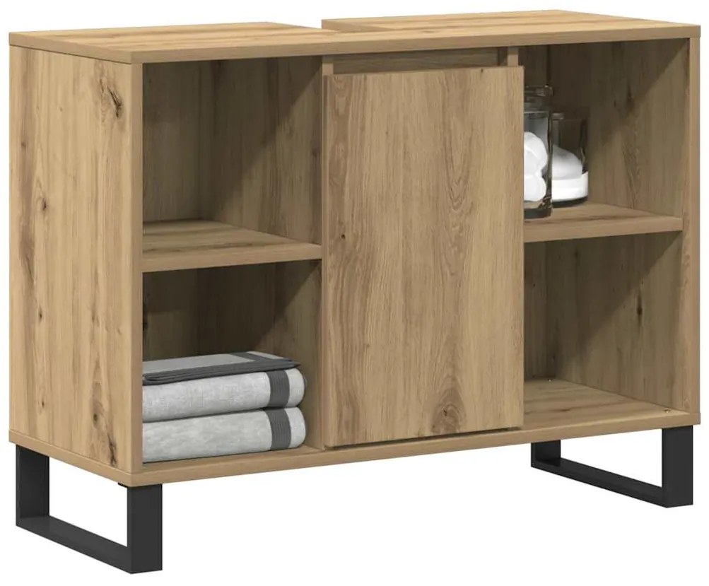 vidaXL Ντουλάπι Μπάνιου Artisan Oak 80 x 33 x 60 εκ Επεξεργασμένο ξύλο
