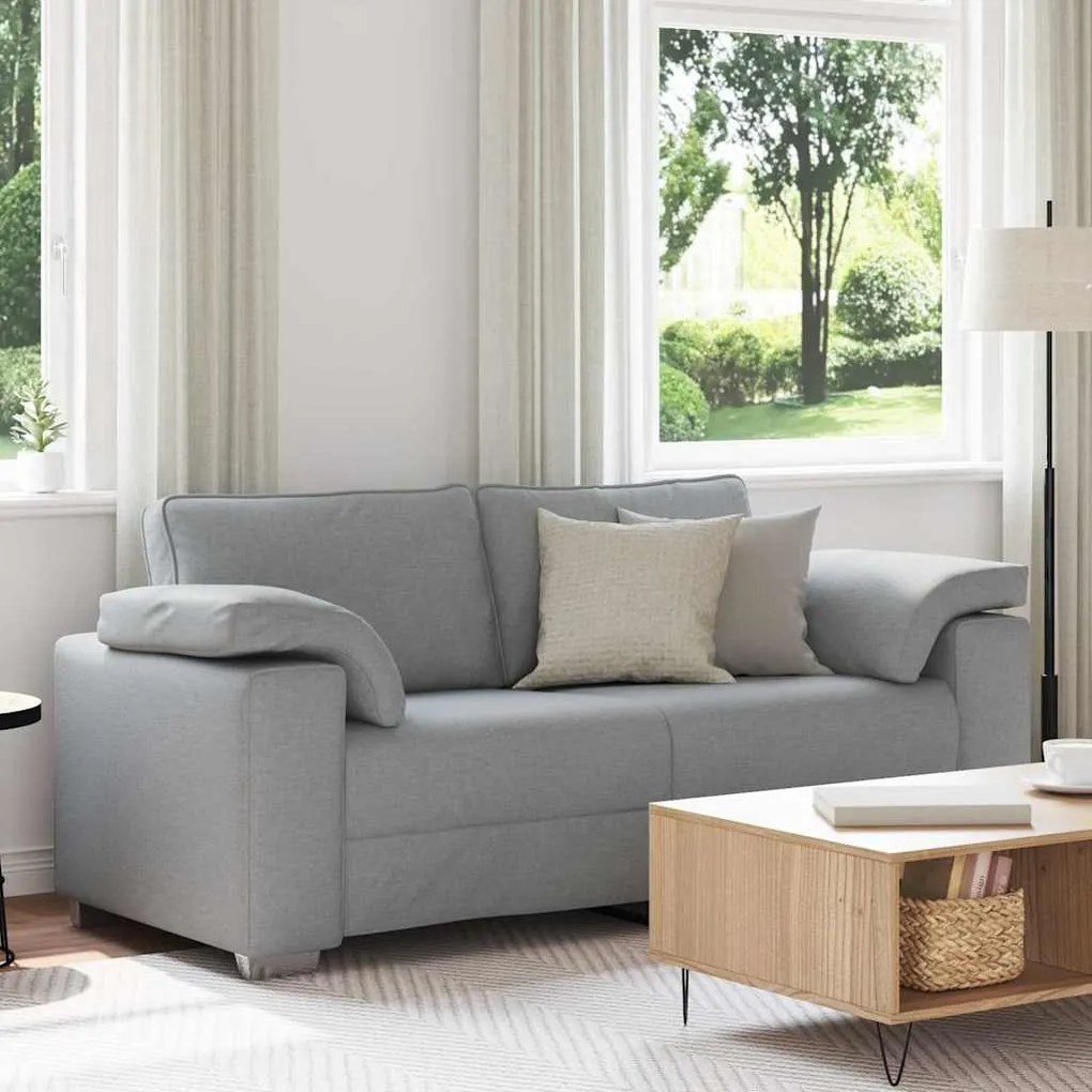vidaXL Καναπές με μαξιλάρι Ανοιχτό γκρι 180 x 77 x 82 εκ ύφασμα