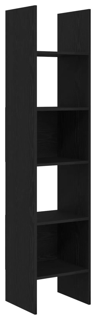 vidaXL Βιβλιοθήκη Μαύρη δρυς 40 x 35 x 180 εκ. Επεξεργασμένο ξύλο