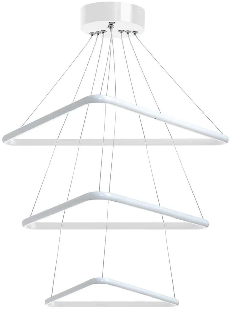 Φωτιστικό Οροφής Trinity Triangle 166PRG1229 50x50x80cm Led 60-80W 4000K White Opviq