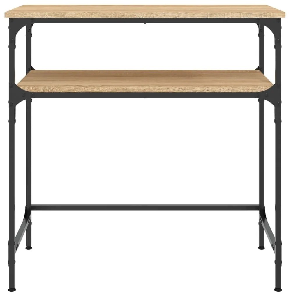 Τραπέζι Κονσόλα Sonoma Δρυς 75x35,5x75 εκ. Επεξεργασμένο Ξύλο - Καφέ