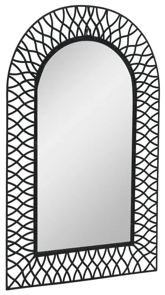 vidaXL Καθρέφτης Τοίχου Καμπυλωτός Μαύρος 50 x 80 εκ.