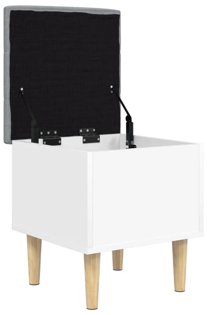 vidaXL Παγκάκι Αποθήκευσης Λευκό 42 x 42 x 46 εκ. από Επεξεργ. Ξύλο