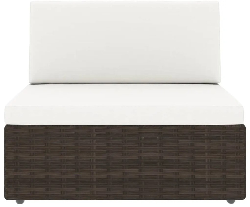 vidaXL Σαλόνι Κήπου 8 Τεμαχίων Καφέ από Συνθετικό Ρατάν