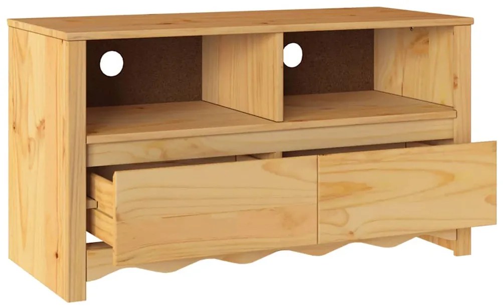 vidaXL Τηλεοπτική Βάση Καφέ 99 x 43 x 55 εκ. Μασίφ ξύλο πεύκου