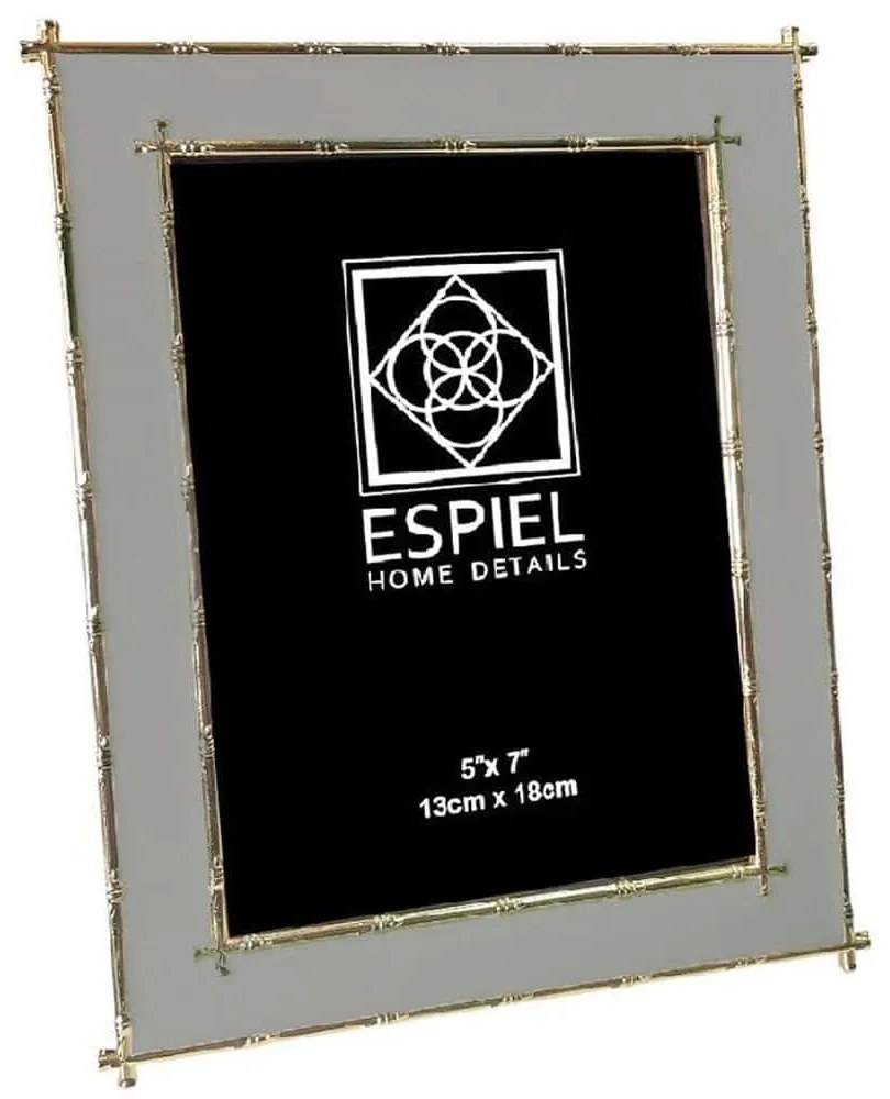 Κορνίζα FAM763 13x18cm Grey-Gold Espiel Αλουμίνιο
