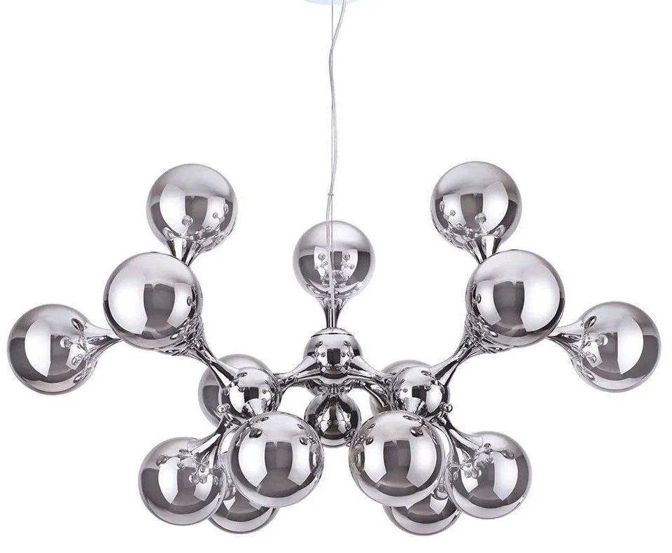 Φωτιστικό Οροφής Nodi 200491 105x68/277cm 15xE14 40W Chrome Ideal Lux