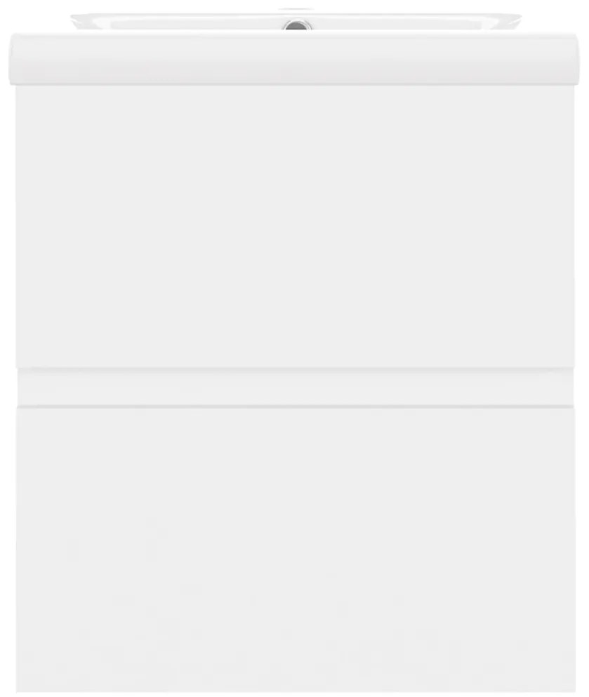 vidaXL Ντουλάπι Μπάνιου με Νιπτήρα Λευκό από Μοριοσανίδα