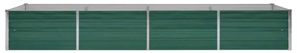 vidaXL Ζαρντινιέρα Υπερυψωμένη Πράσινη 320x80x45 εκ. Γαλβαν. Χάλυβας