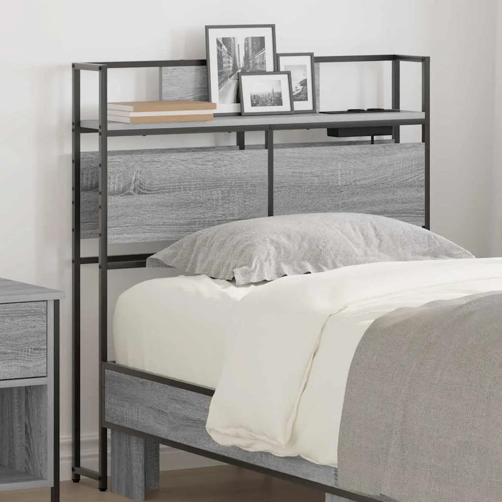 vidaXL Κεφαλάρι Αποθήκης Γκρι sonoma 75 cm Επεξεργασμένο ξύλο