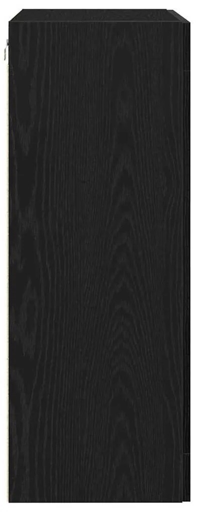 vidaXL Ντουλάπα τοίχου Επιτοίχιο Μαύρη δρυς 69.5 x 34 x 90 εκ.