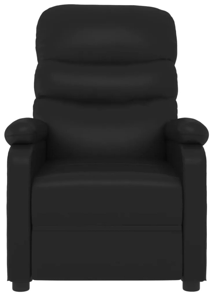 vidaXL Πολυθρόνα Ανακλινόμενη Μαύρη από Συνθετικό Δέρμα