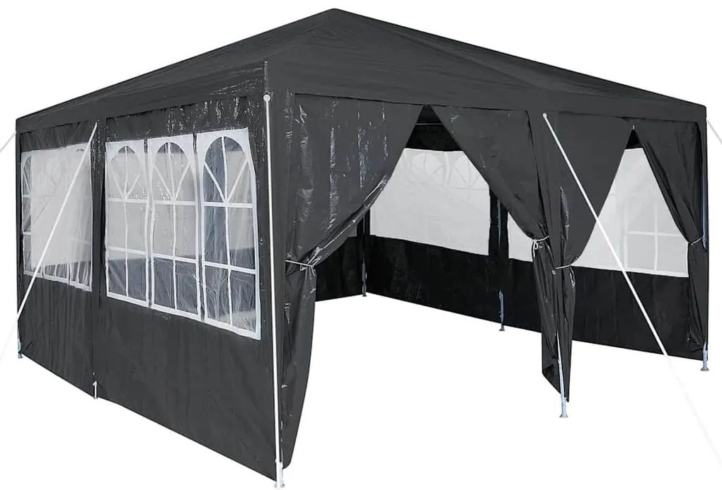 vidaXL Σκηνή Πάρτυ Γκρι και Λευκό 400 x 400 x 266 εκ