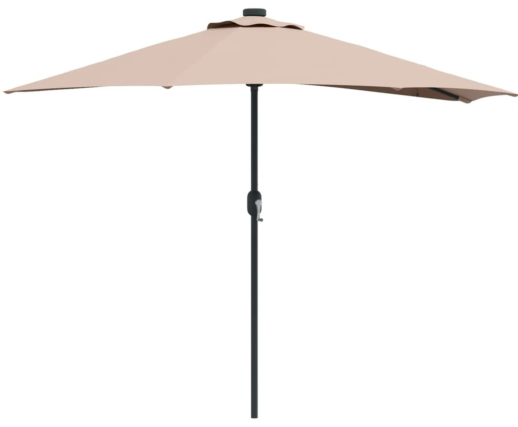 vidaXL Ομπρέλα Κήπου Taupe 294 x 150 x 224 εκ Πολυεστέρας και Χάλυβας