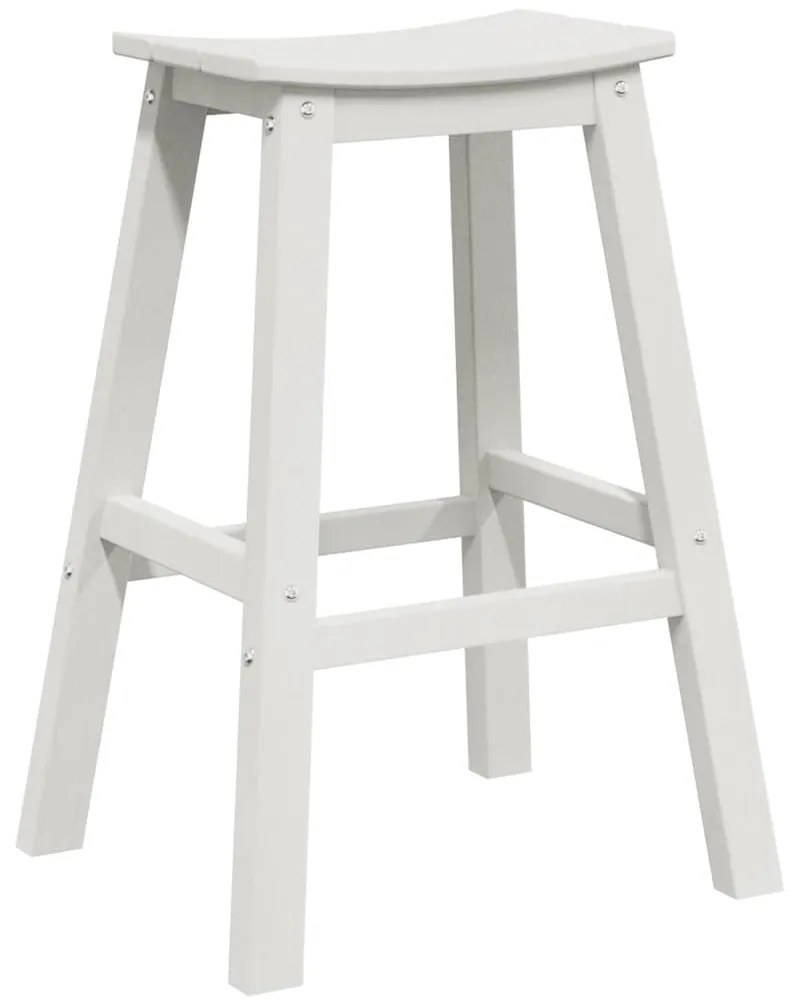 vidaXL Μπαρ σκαμπό 2 pcs Λευκό 52 x 43 x 73,5 εκ HDPE