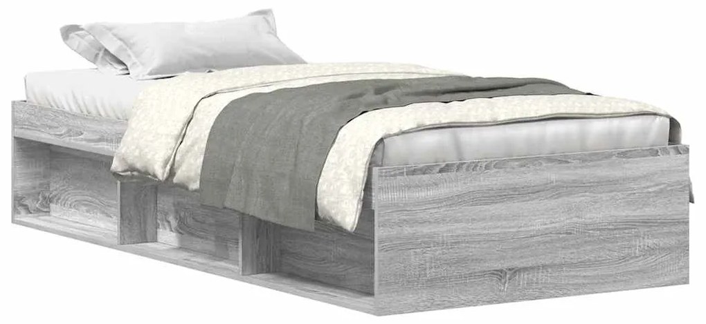 vidaXL Πλαίσιο Κρεβατιού Γκρι Sonoma 90x200 εκ.