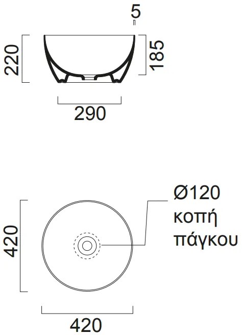 Νιπτήρας Pura GSI white