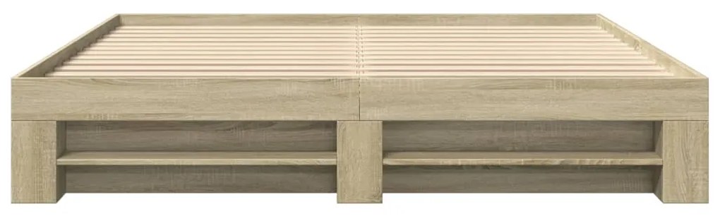 vidaXL Πλαίσιο Κρεβατιού Χωρ. Στρώμα Sonoma Δρυς 200x200 εκ. Επ. Ξύλο