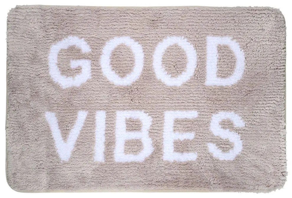 Ταπέτο Μπάνιου Good Vibes 02-28558 Taupe Estia 40X60 Microfiber