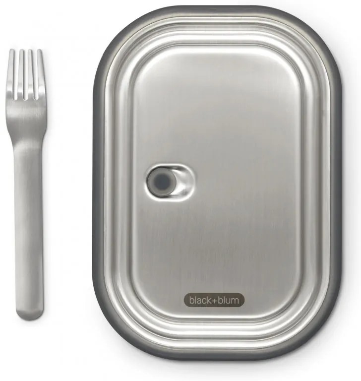 Κουτί φαγητού Black+Blum BAM-SS-L018, 1 l, ορθογώνιο, ασφαλές για φούρνο, χωρίς BPA, ανοξείδωτο ατσάλι, γκρι