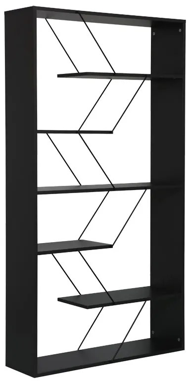 Βιβλιοθήκη Tars pakoworld ανθρακί-μαύρο 168x24x157εκ (1 τεμάχια)