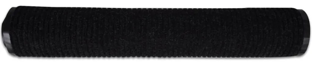 vidaXL Πατάκι Πόρτας Μαύρο 90 x 60 εκ. από PVC