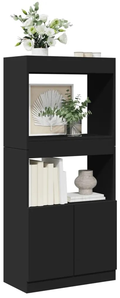 vidaXL Ντουλάπι Μαύρο 63x33x140 εκ. από Επεξεργασμένο Ξύλο
