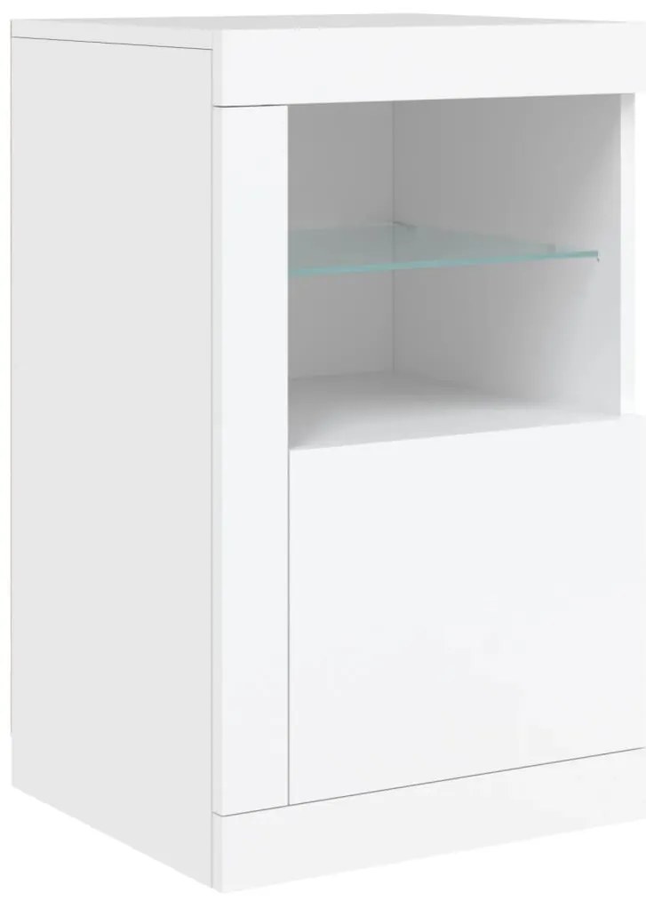 vidaXL Nτουλάπι Βοηθητικό με Φώτα LED Λευκό από Επεξεργασμένο ξύλο