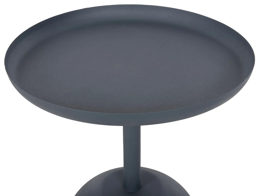 ΤΡΑΠΕΖΙ ΒΟΗΘΗΤΙΚΟ ΣΤΡΟΓΓΥΛΟ DELBEL HM4261.05 ΜΕΤΑΛΛΟ ΜΠΛΕ ΣΚΟΥΡΟ Φ39,5x53,5Υ εκ. - 0535386 - HM4261.05