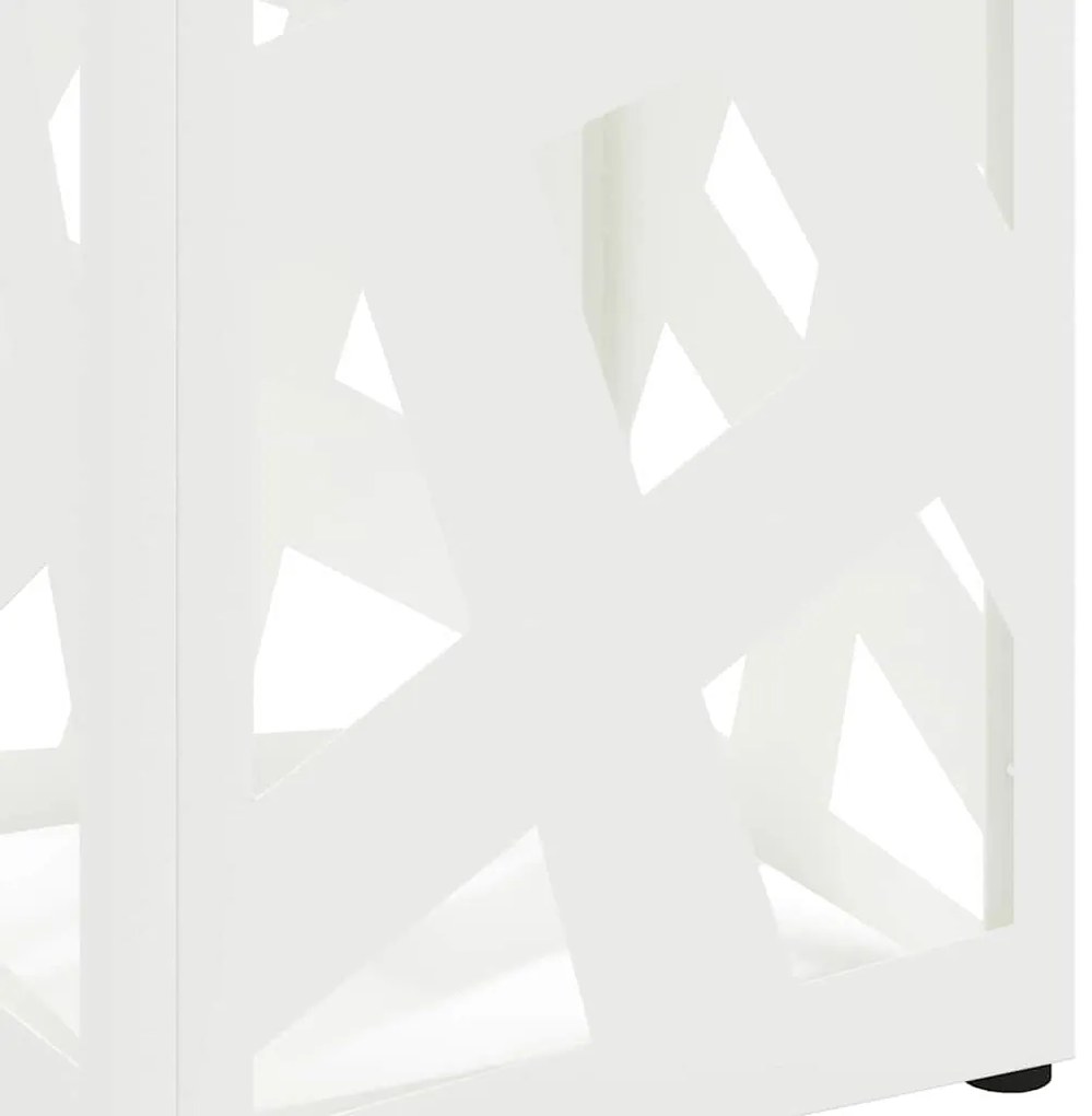 vidaXL Σχέδιο & βάση αποθήκευσης Λευκό 15.5 x 15.5 x 49 εκ Ατσάλι