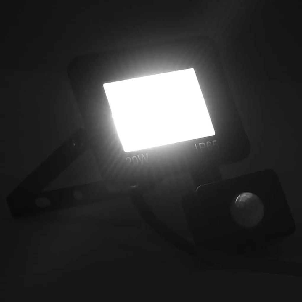 vidaXL Προβολέας LED με Αισθητήρα Ψυχρό Λευκό 20 W