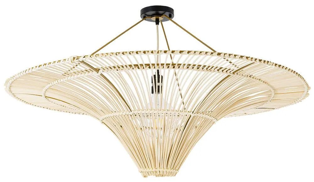 Φωτιστικό Οροφής - Πλαφονιέρα Palermo Boho 02153 Φ100x55cm 1xE27 Beige GloboStar