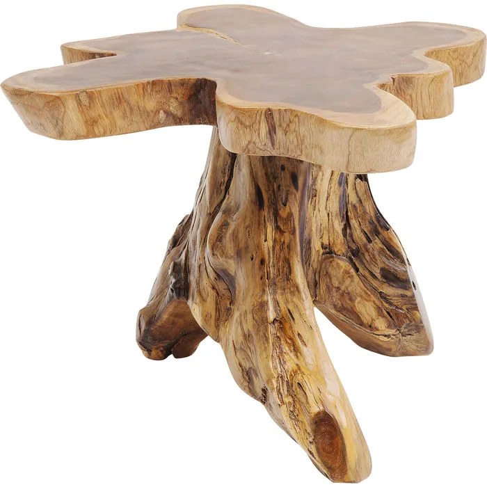 Βοηθητικό Τραπεζάκι Κορμός  Μικρό Καφέ  51x51x42εκ - Καφέ
