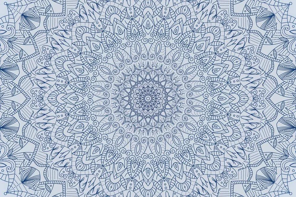 Εικόνα λεπτομερή διακοσμητική Mandala σε μπλε