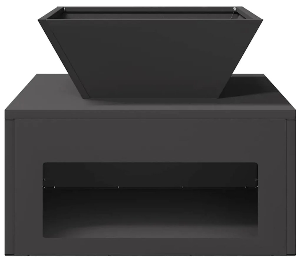 vidaXL Φωτιά Μαύρο 50 x 50 x 40 cm Ατσάλι