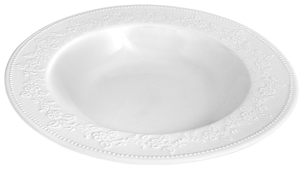 Πιάτο Βαθύ Πορσελάνης Λευκό Kea Oriana Ferelli 23εκ. PRPW350002