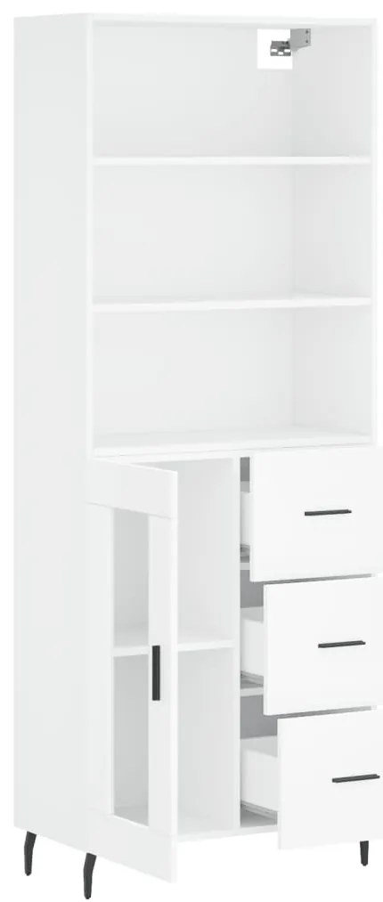 vidaXL Ντουλάπι Λευκό 69,5x34x180 εκ. από Επεξεργασμένο Ξύλο
