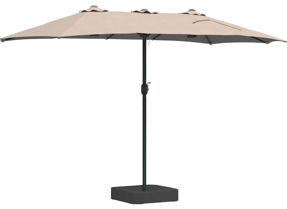 vidaXL Ομπρέλα Κήπου Taupe 385 x 209 x 244 εκατοστά ύφασμα