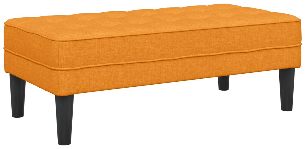vidaXL Παγκάκι Σκούρο Κίτρινο 113x57x39 εκ. Υφάσμα