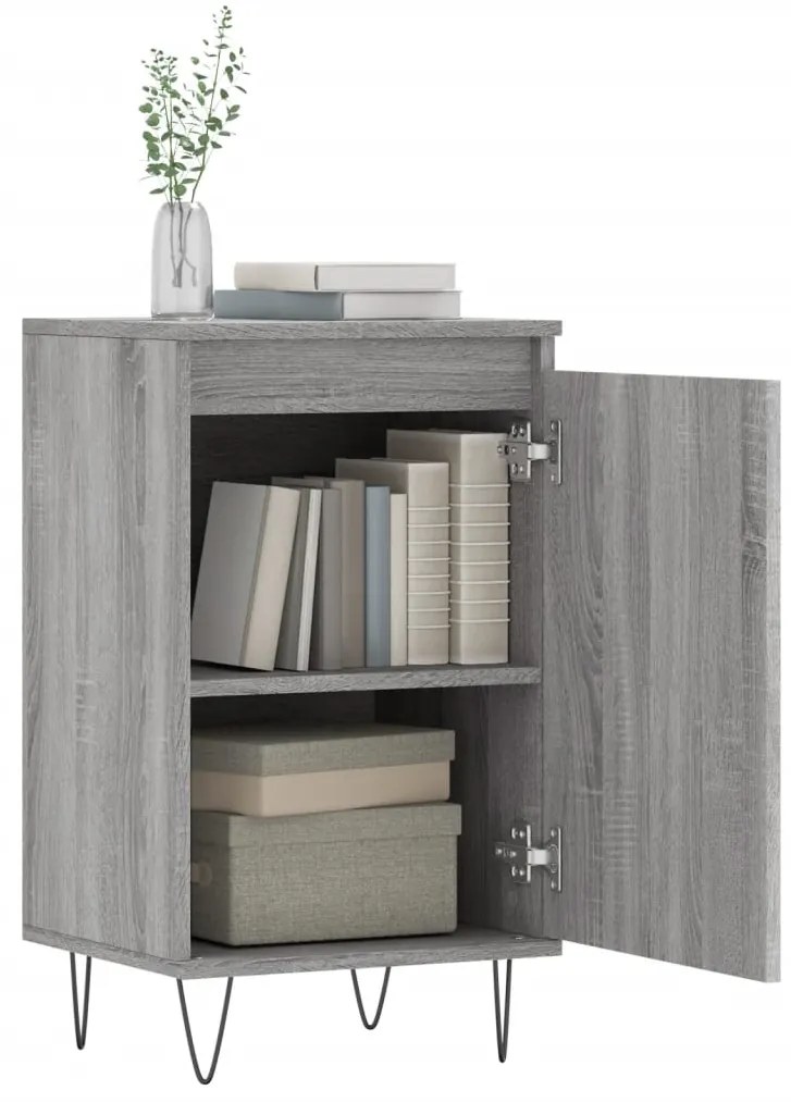 vidaXL Συρταριέρα Γκρι Sonoma 40 x 35 x 70 εκ. από Επεξεργασμένο Ξύλο