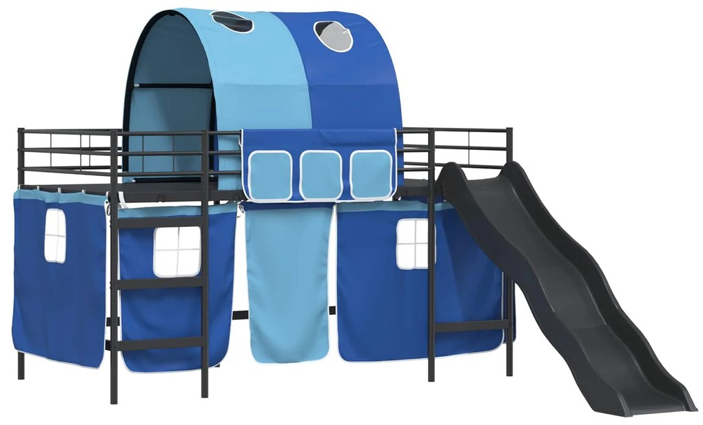 vidaXL Μαύρο και μπλε 90 x 200 cm