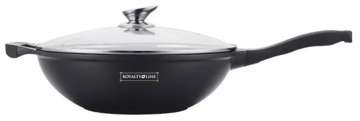 Ταψί Wok Royalty Line RL-BW32M, 32 εκ., Αντικολλητική, μαρμάρινη επίστρωση,