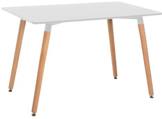 ΤΡΑΠΕΖΙ MINIMAL HM8581.01 ΛΕΥΚΟ MDF-ΠΟΔΙΑ ΟΞΙΑ ΣΕ ΦΥΣΙΚΟ ΧΡΩΜΑ- 120Χ60X74Υεκ.