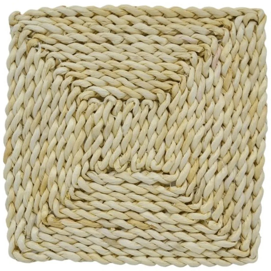 Σουπλά Ψαθινό Τετραγωνό 830831 25x25x1cm Natural Ankor Mat