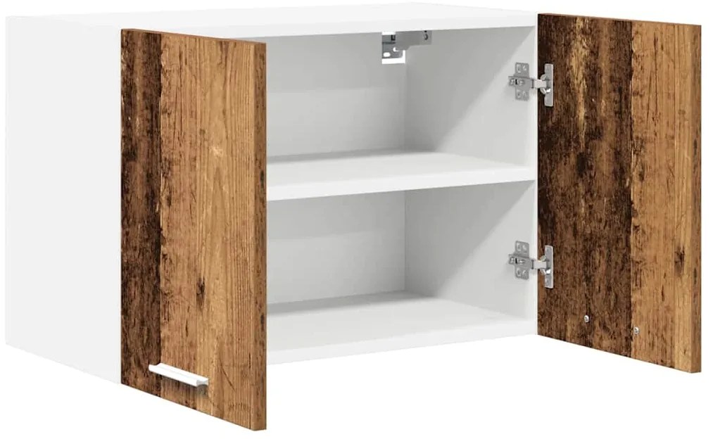 vidaXL Κρεμαστό ντουλάπι Παλαιό Ξύλο και Λευκό 60 x 31 x 40 εκ