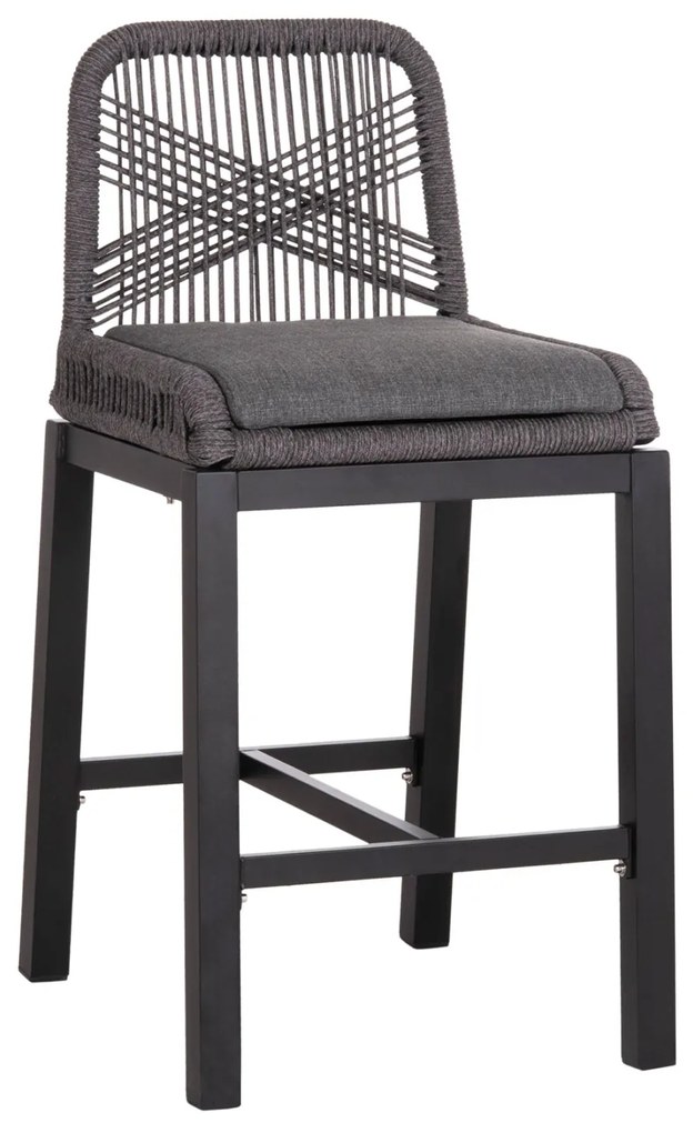 ΣΚΑΜΠΟ ΜΠΑΡ ΜΕΣ.ΥΨΟΥΣ HOWARD HM5791.23 ΜΑΥΡΟ ΑΛΟΥΜΙΝΙΟ--ΓΚΡΙ ΣΧΟΙΝΙ 47,5x55x94,5Υεκ.