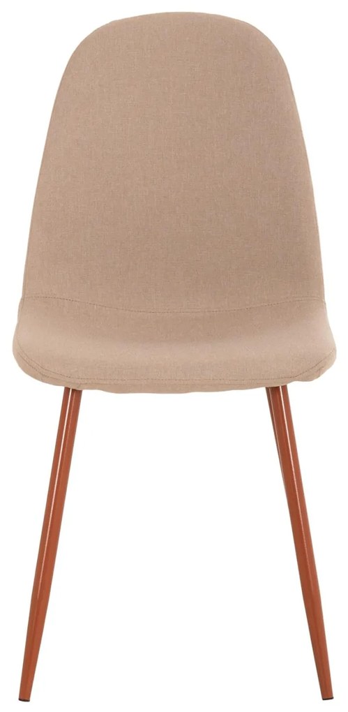 Καρέκλα LEONARDO Ύφασμα Μπέζ με Μεταλλικά πόδια 45x52x85εκ. 4αδα 45x52x85 εκ.