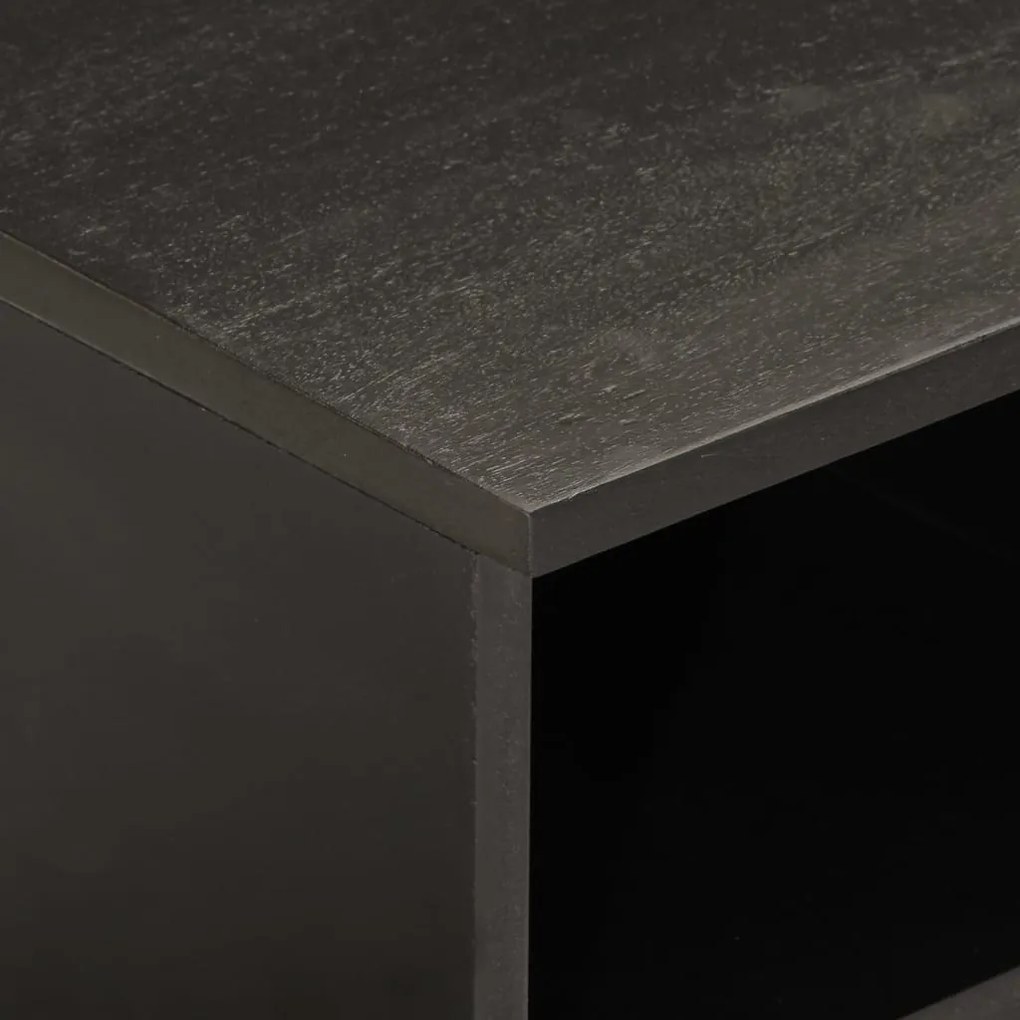 vidaXL Έπιπλο Τηλεόρασης Μαύρο 80 x 33 x 46 εκ. από Μασίφ Ξύλο Μάνγκο