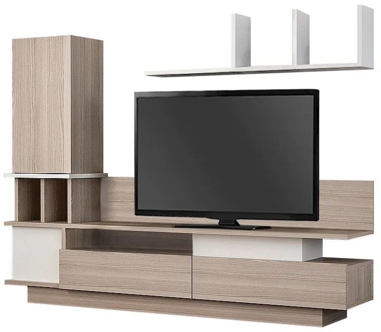 ΣΥΝΘΕΣΗ ΤΗΛΕΟΡΑΣΗΣ ALMERIA MEGAPAP ΧΡΩΜΑ ΛΕΥΚΟ - CORDOBA 149X29,5X117ΕΚ.