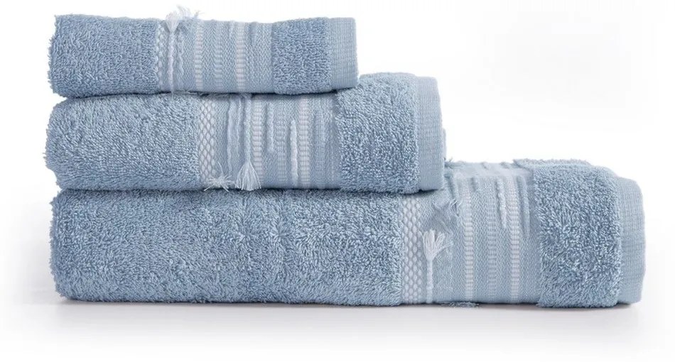 Πετσέτες Keylan (Σετ 3τμχ) Blue Nef-Nef Homeware Towels Set 70x140cm 100% Βαμβάκι